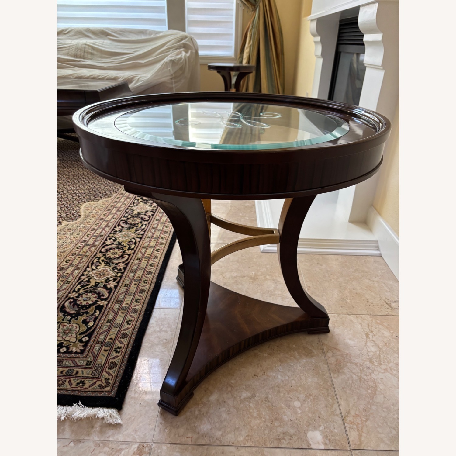 Dark Brown Side Table - image-1
