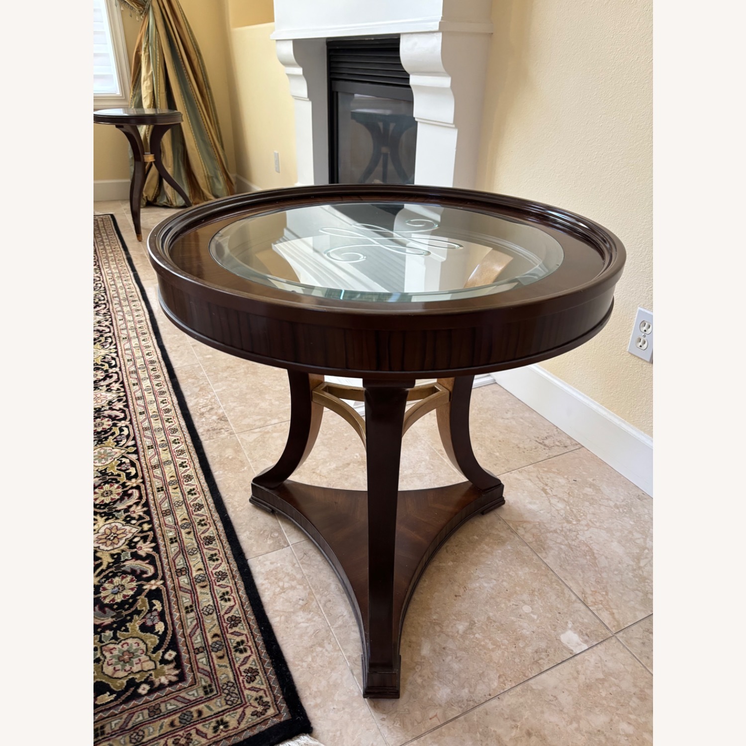 Dark Brown Side Table - image-0