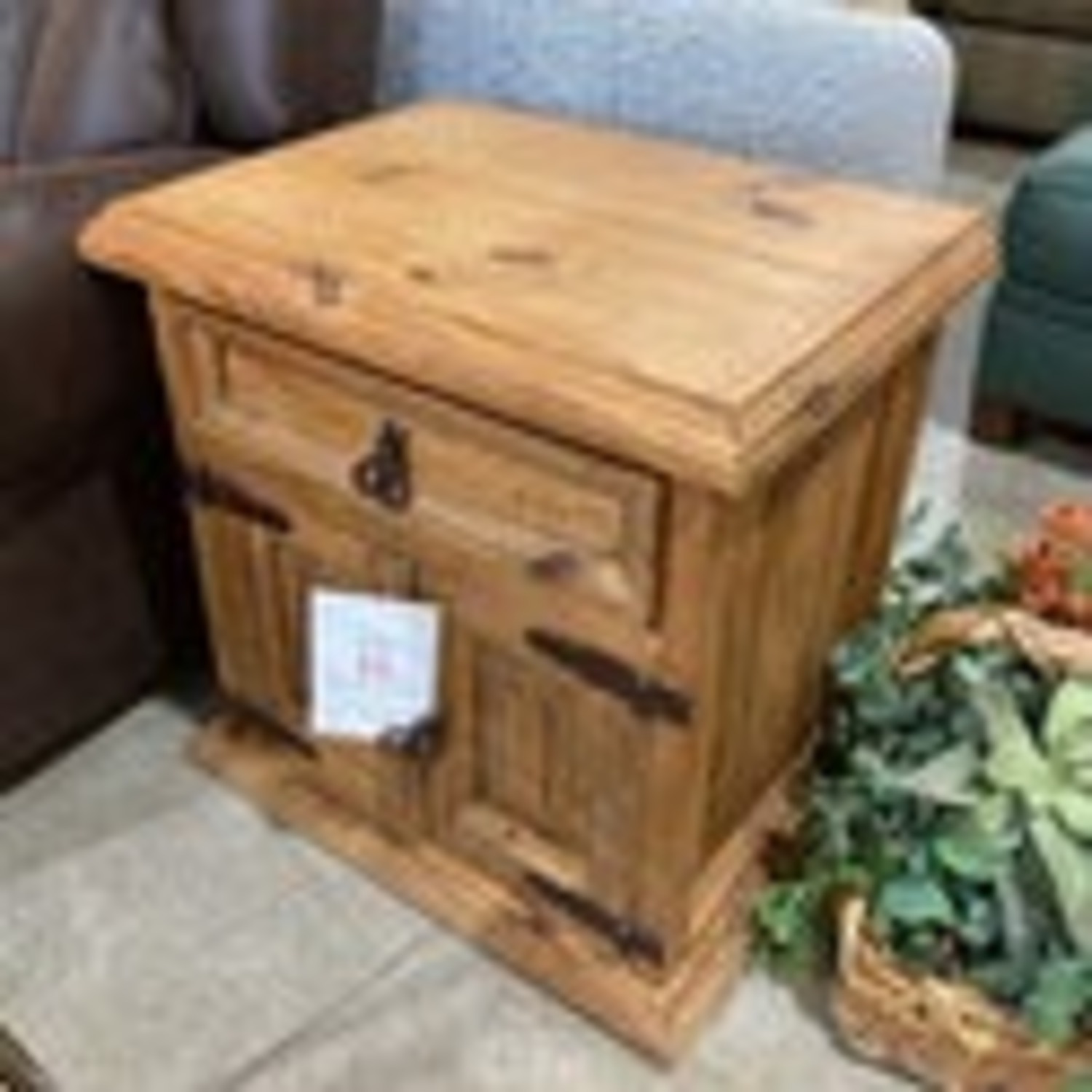 Rustic Pine 1-Drawer w Lower Cabinet Nigthstand - image-2