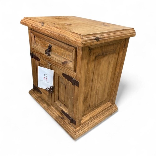 Used Rustic Pine 1-Drawer w Lower Cabinet Nigthstand for sale on AptDeco