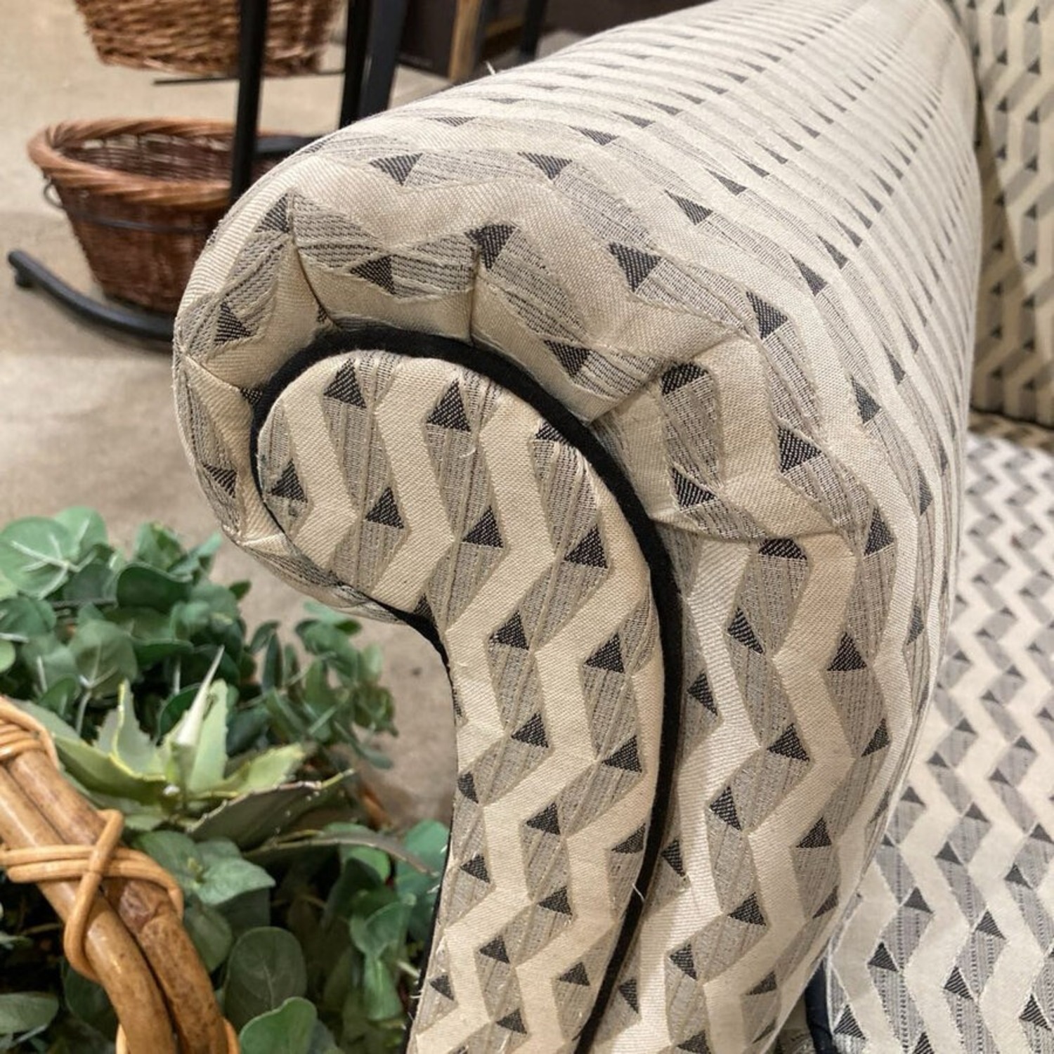 Custom Upholstered Chippendale Camelback Sofa - image-6