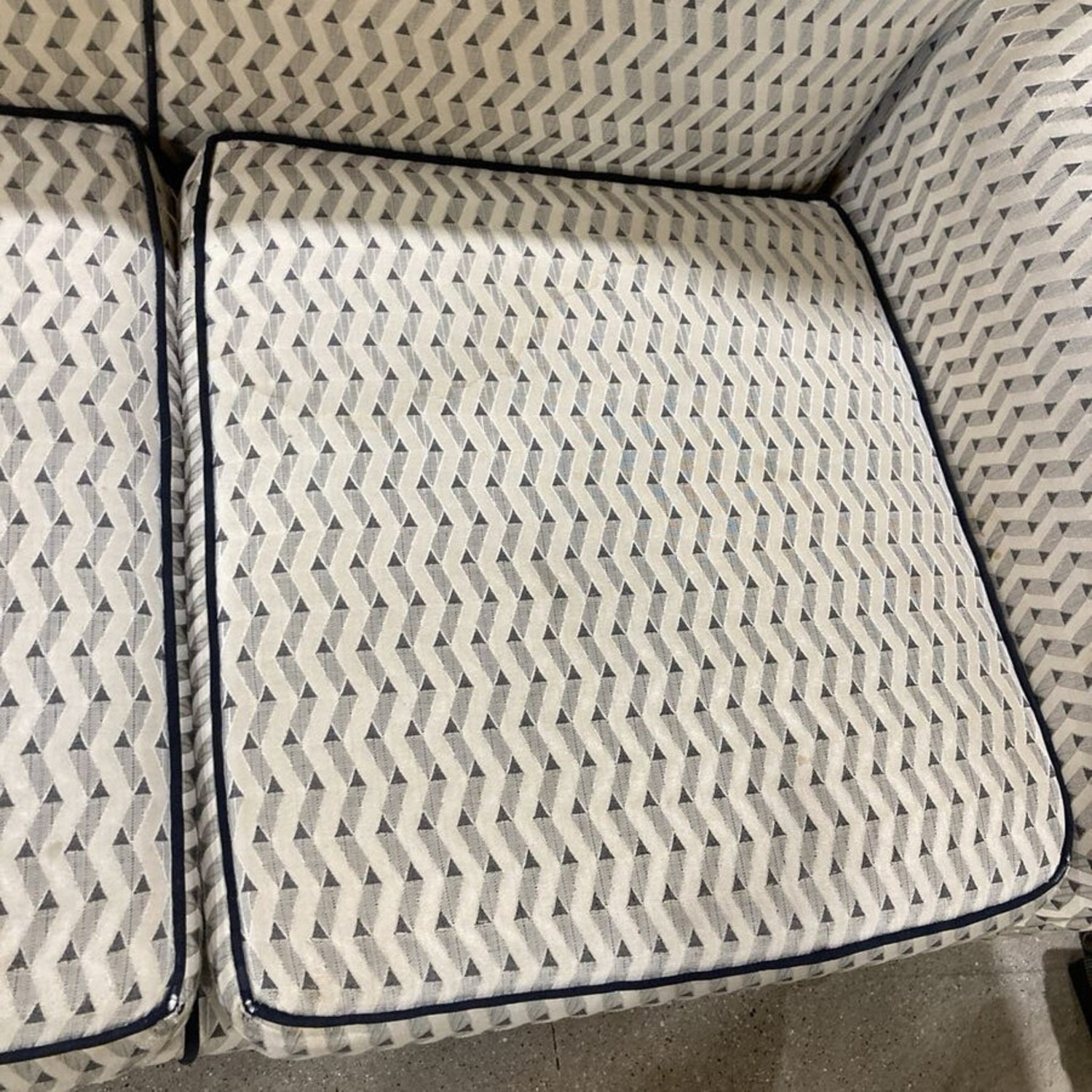 Custom Upholstered Chippendale Camelback Sofa - image-7