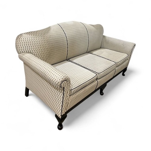 Used Custom Upholstered Chippendale Camelback Sofa for sale on AptDeco