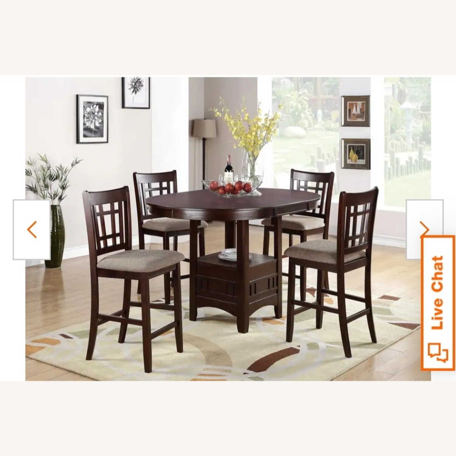 Ashley Furniture Dark Brown Dining Table - image-2