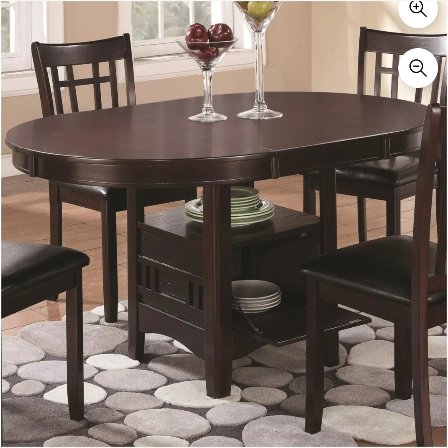 Ashley Furniture Dark Brown Dining Table - image-3
