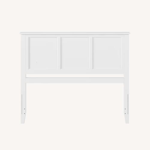 Used White Wood Headboard for Queen Bed for sale on AptDeco