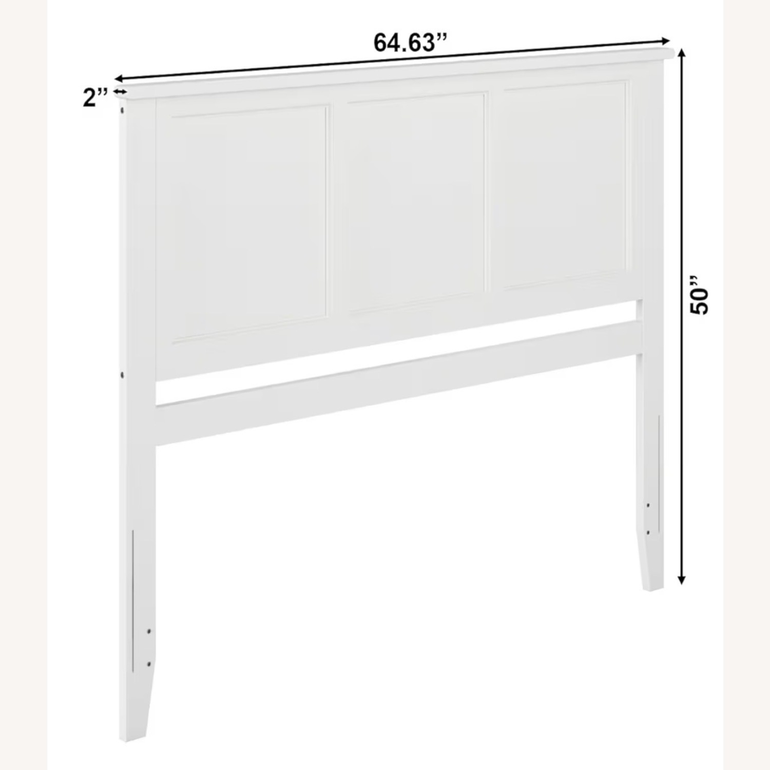 White Wood Headboard for Queen Bed - image-4