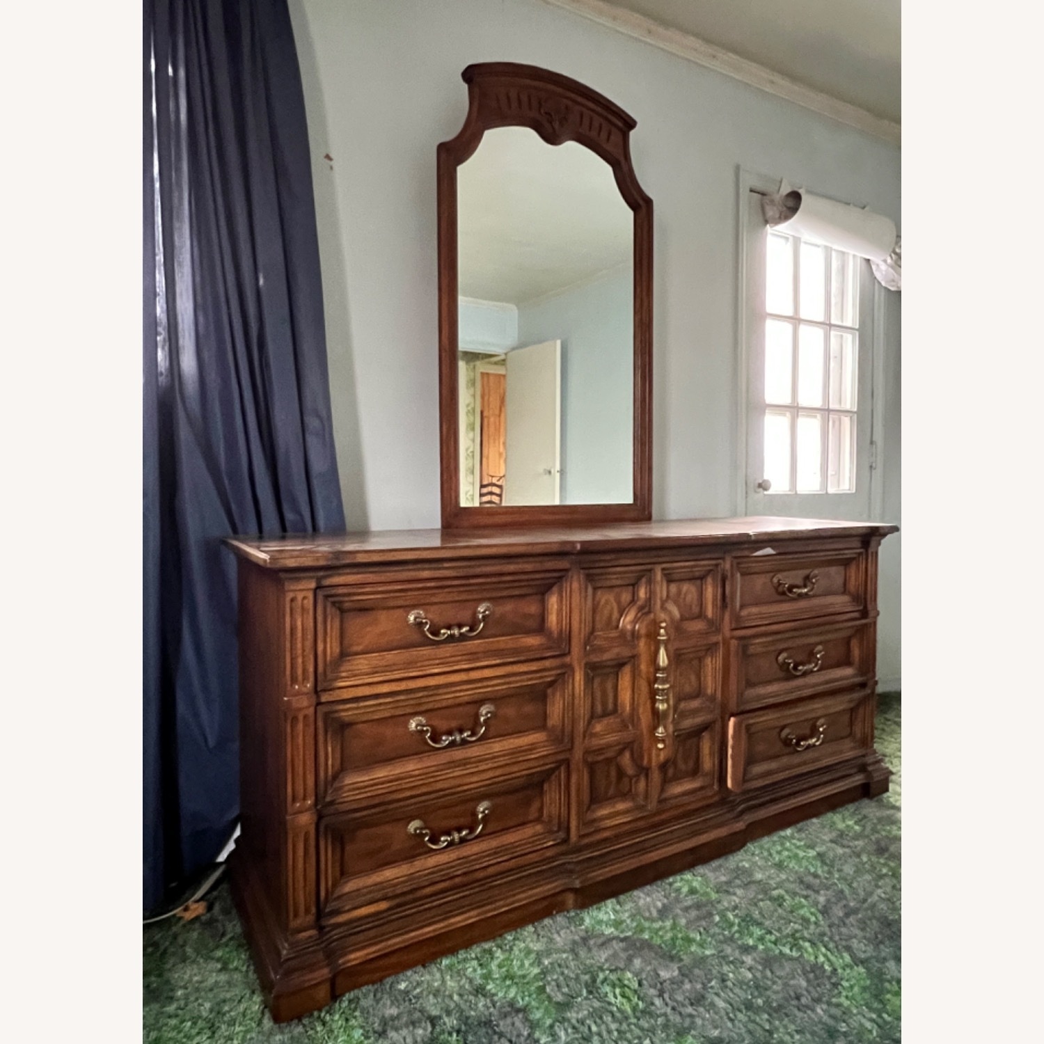 Drexel Light Brown Wood Dresser - image-1