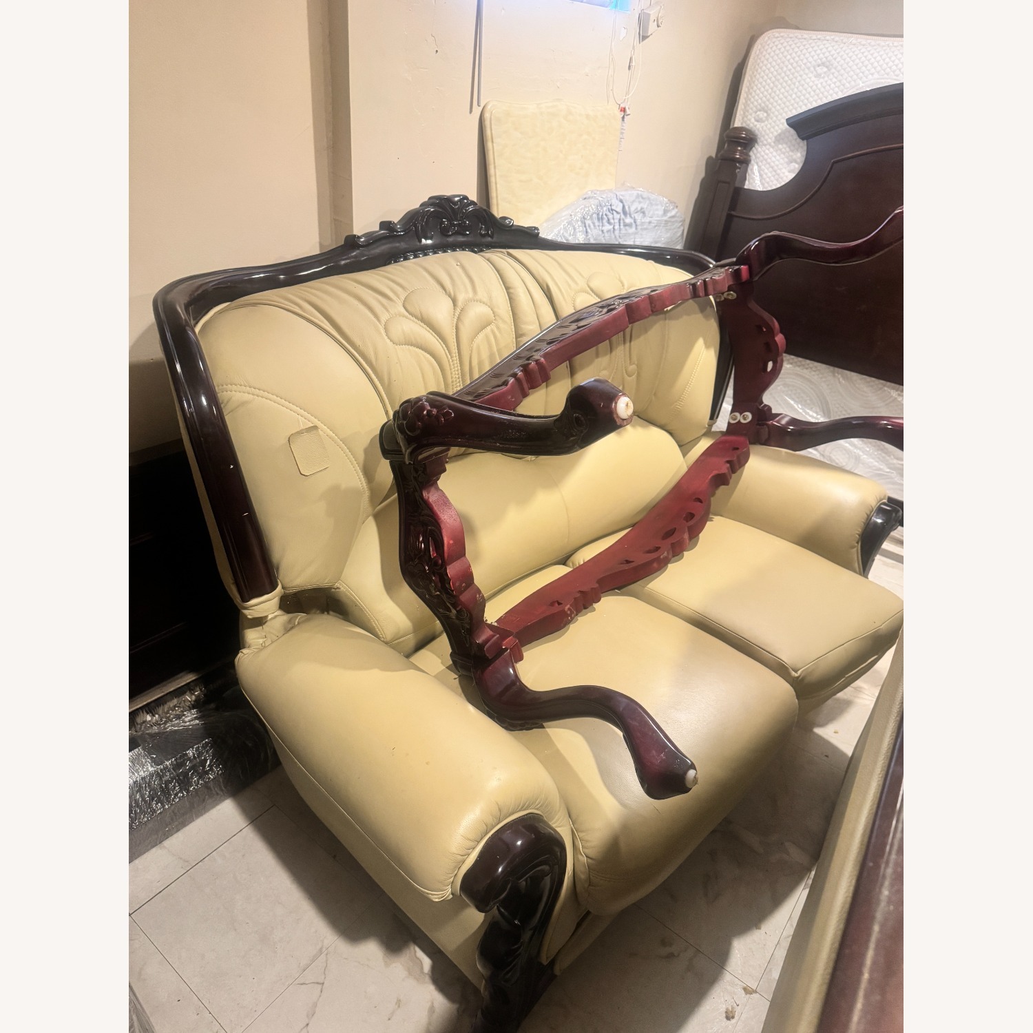 Vintage/Antique Finds Light Brown 3+ Seater Sofa - image-5