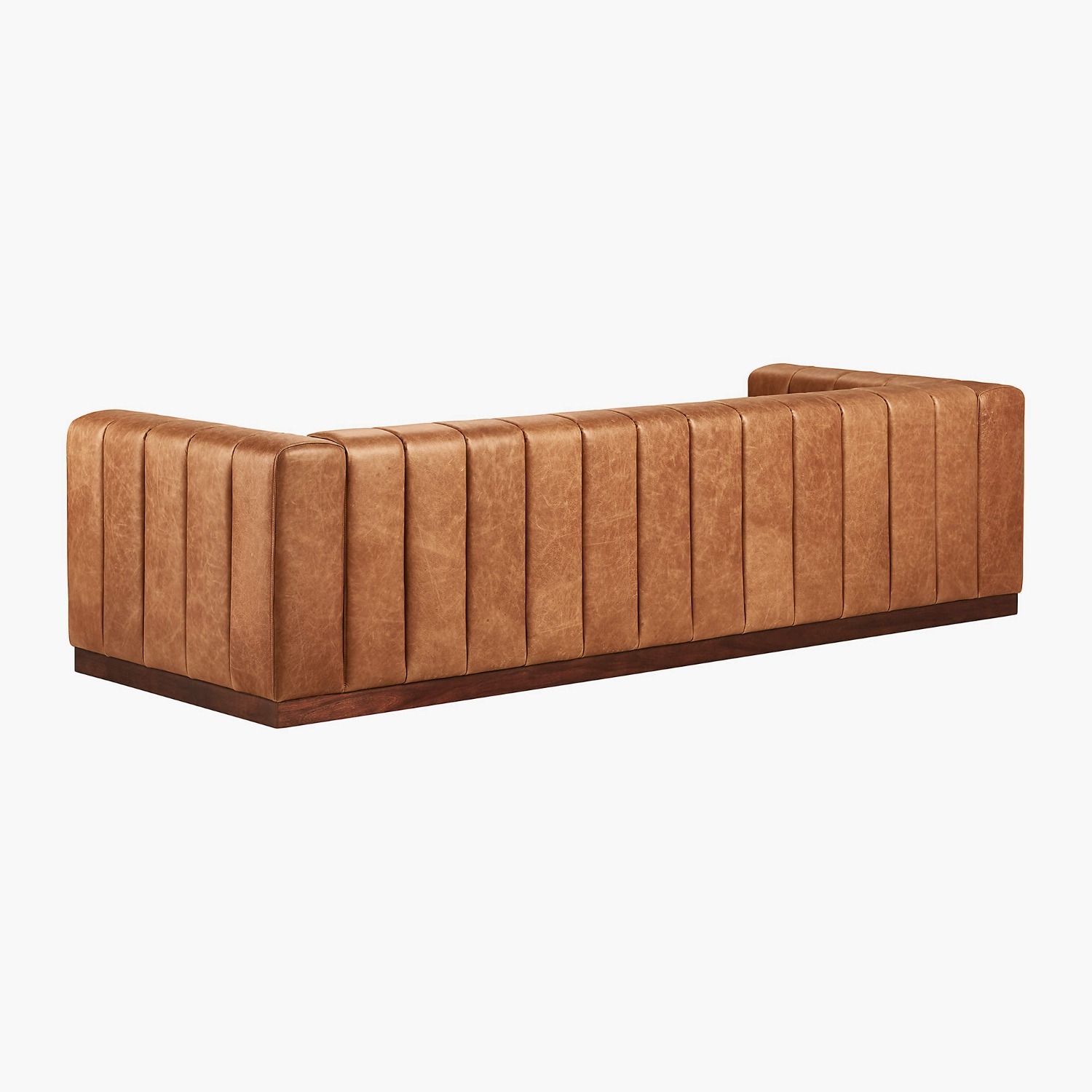 CB2 Forte 101 in Channeled Saddle Leather Sofa - image-4