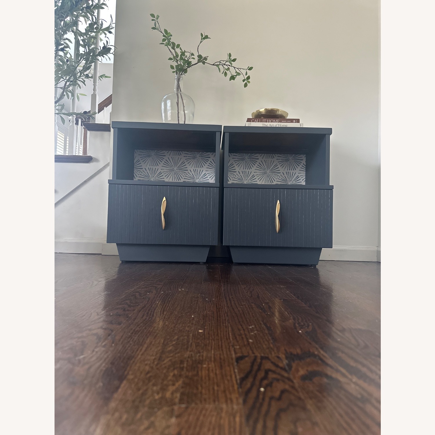 Pair of Mid Century Single Drawer Nightstands - image-2