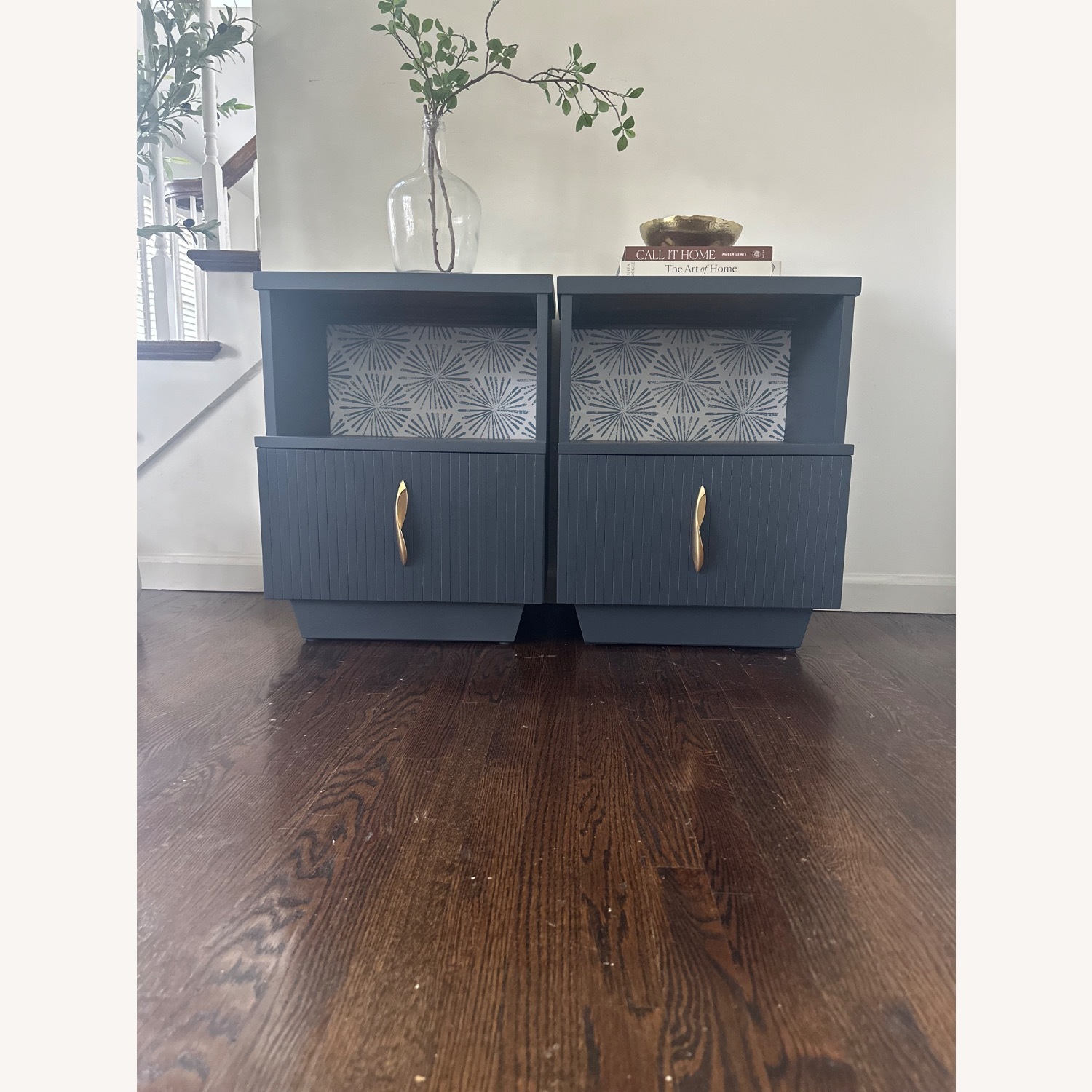 Pair of Mid Century Single Drawer Nightstands - image-1