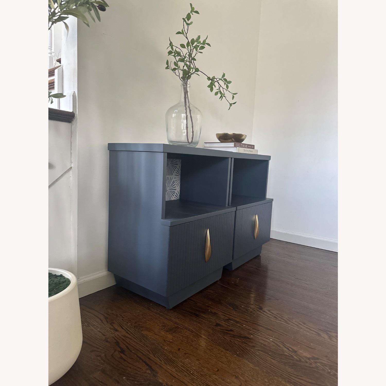 Pair of Mid Century Single Drawer Nightstands - image-4
