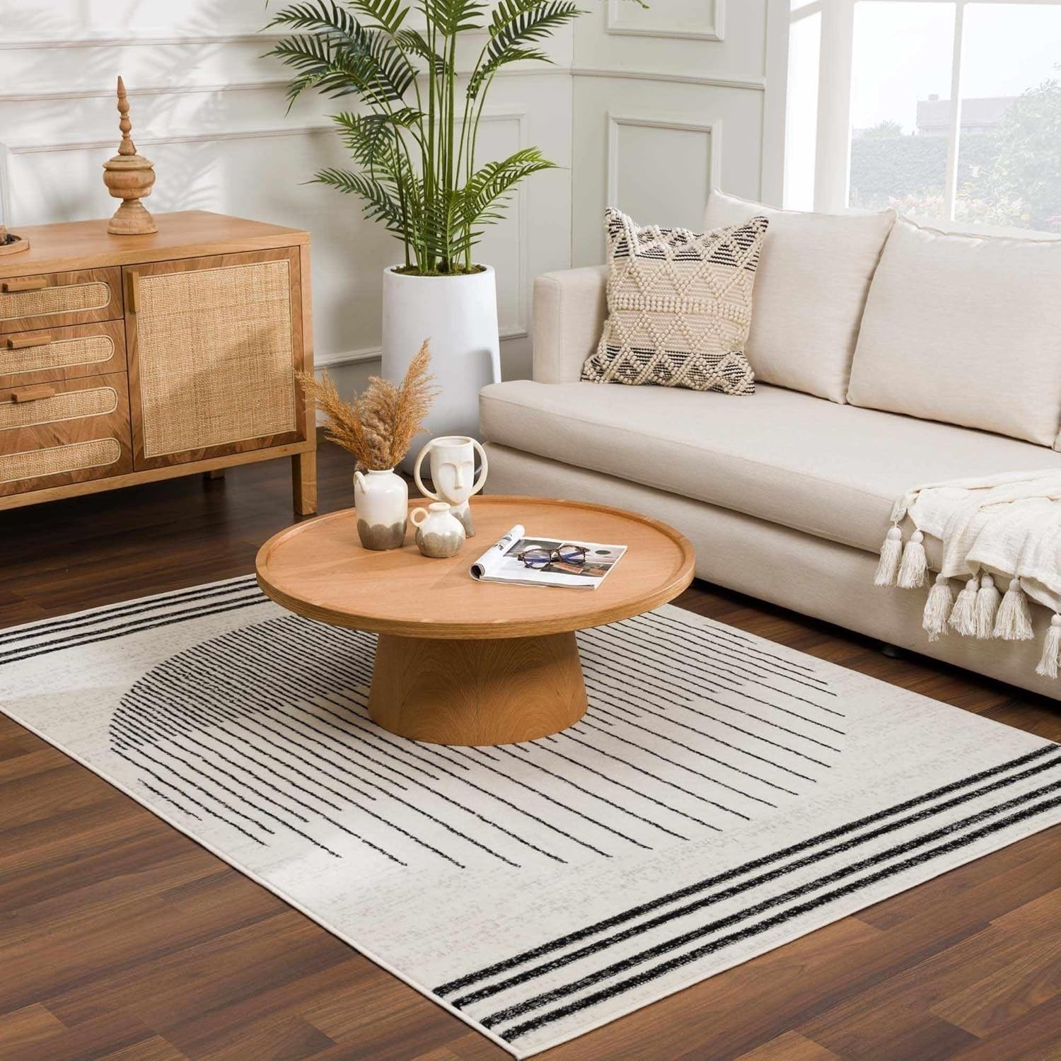 Contemporary Living Room Area Rug - image-1