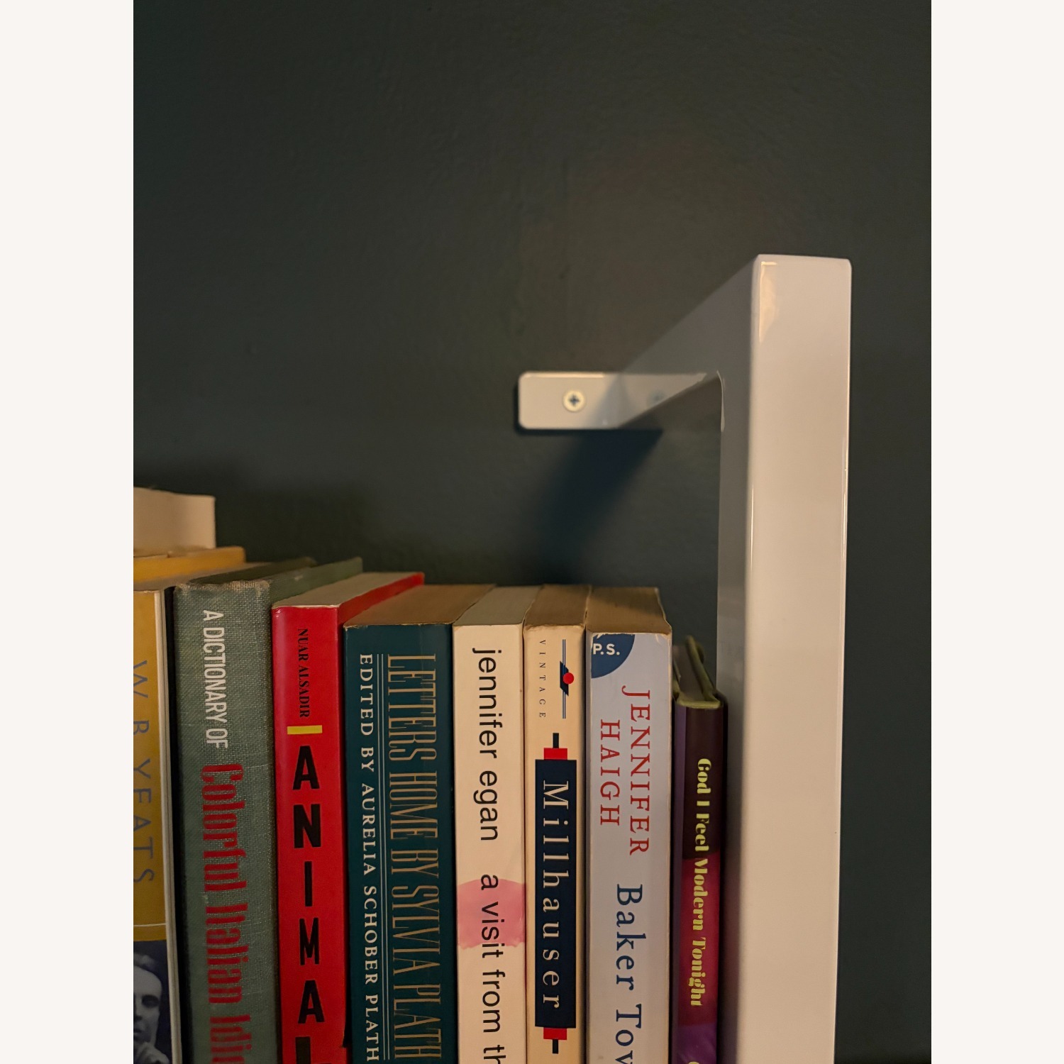 CB2 Stairway 72.5" White Metal Wall Mount Bookcase - image-7