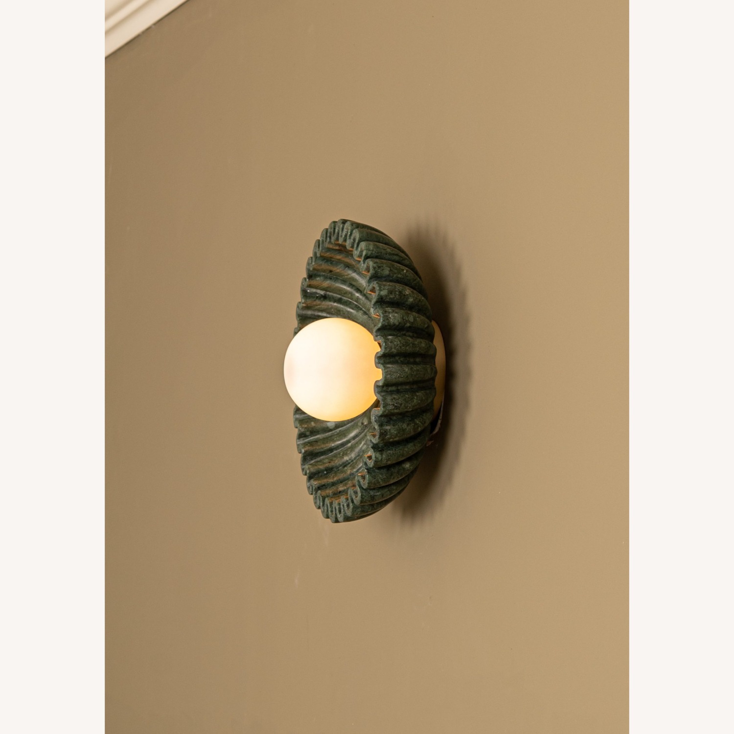 Green Marble Sconce - image-1