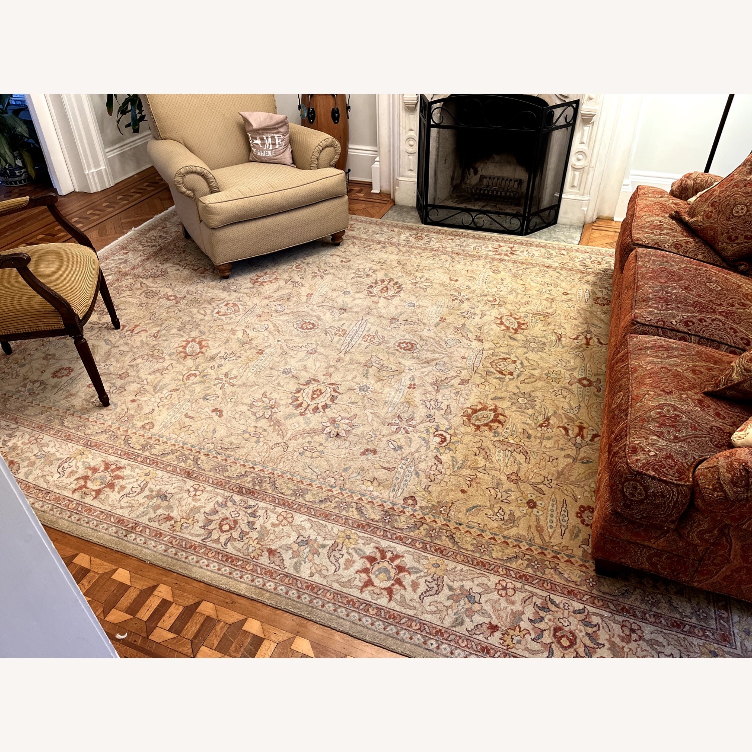 ABC Carpet Yellow Patterned Wool Area Rug 9' x 12' - image-1