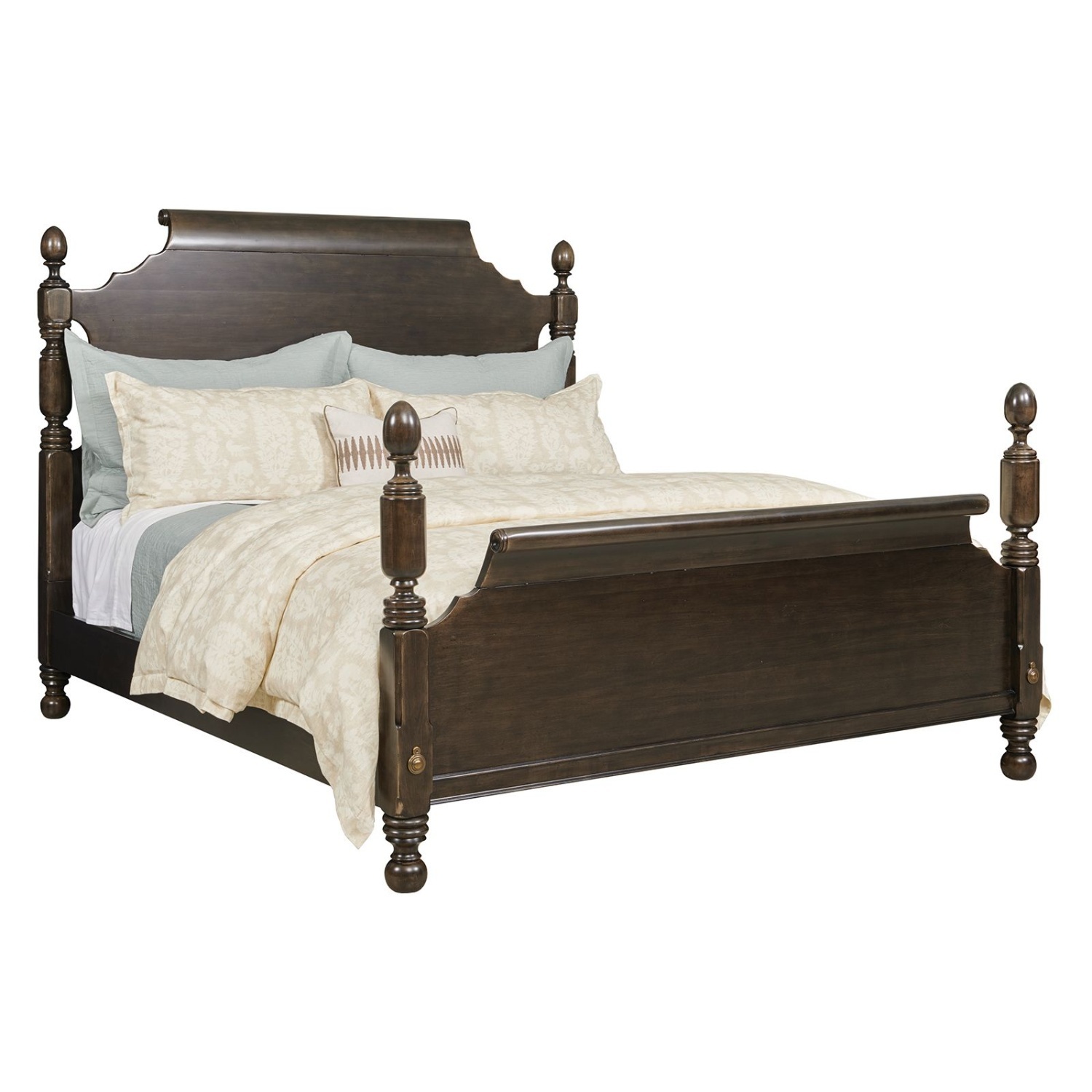 Martha Stewart Dark Brown Wood Queen Bed - image-7