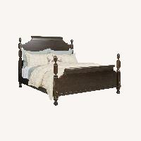 Martha Stewart Dark Brown Wood Queen Bed