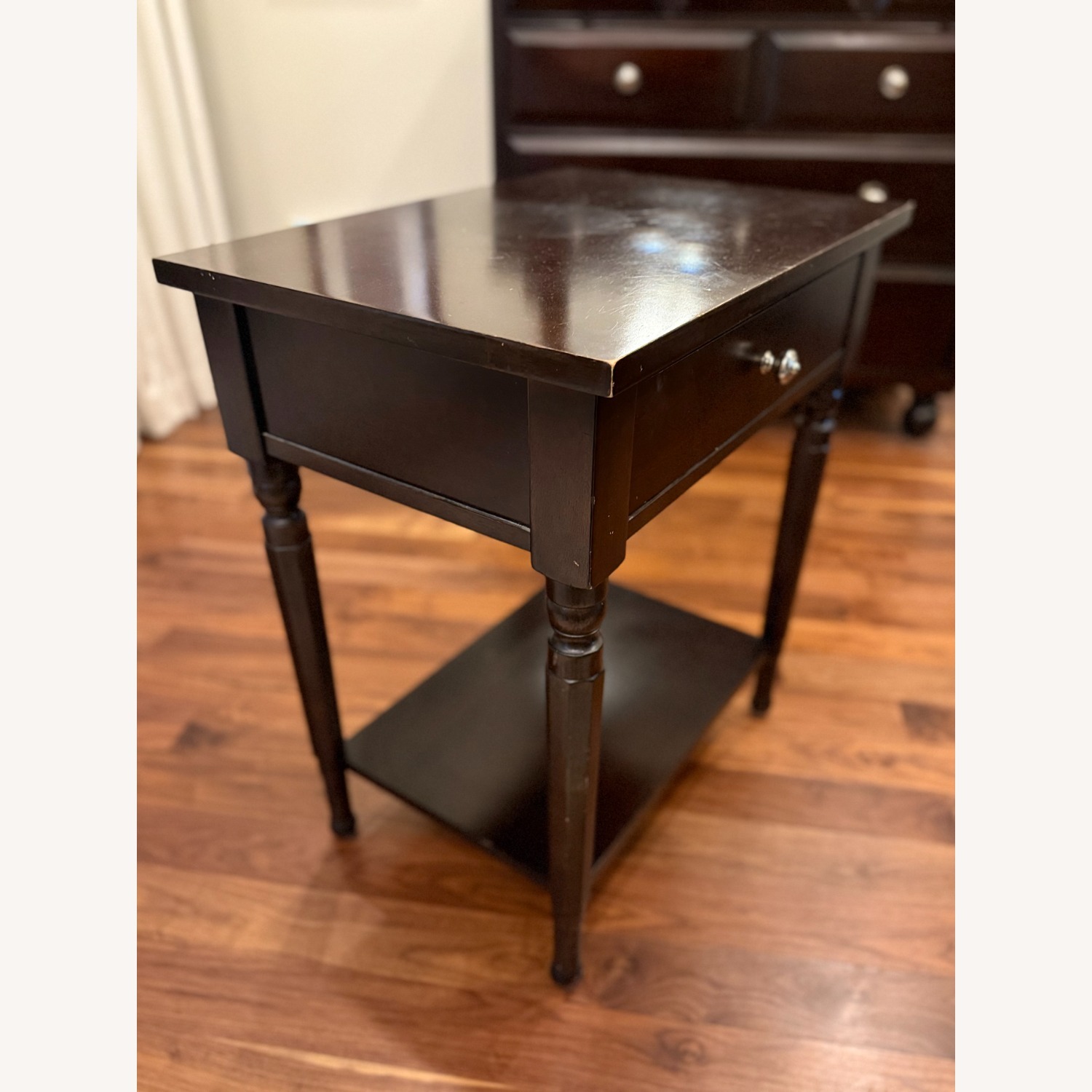 Martha Stewart Dark Brown Wood Nightstands - image-3