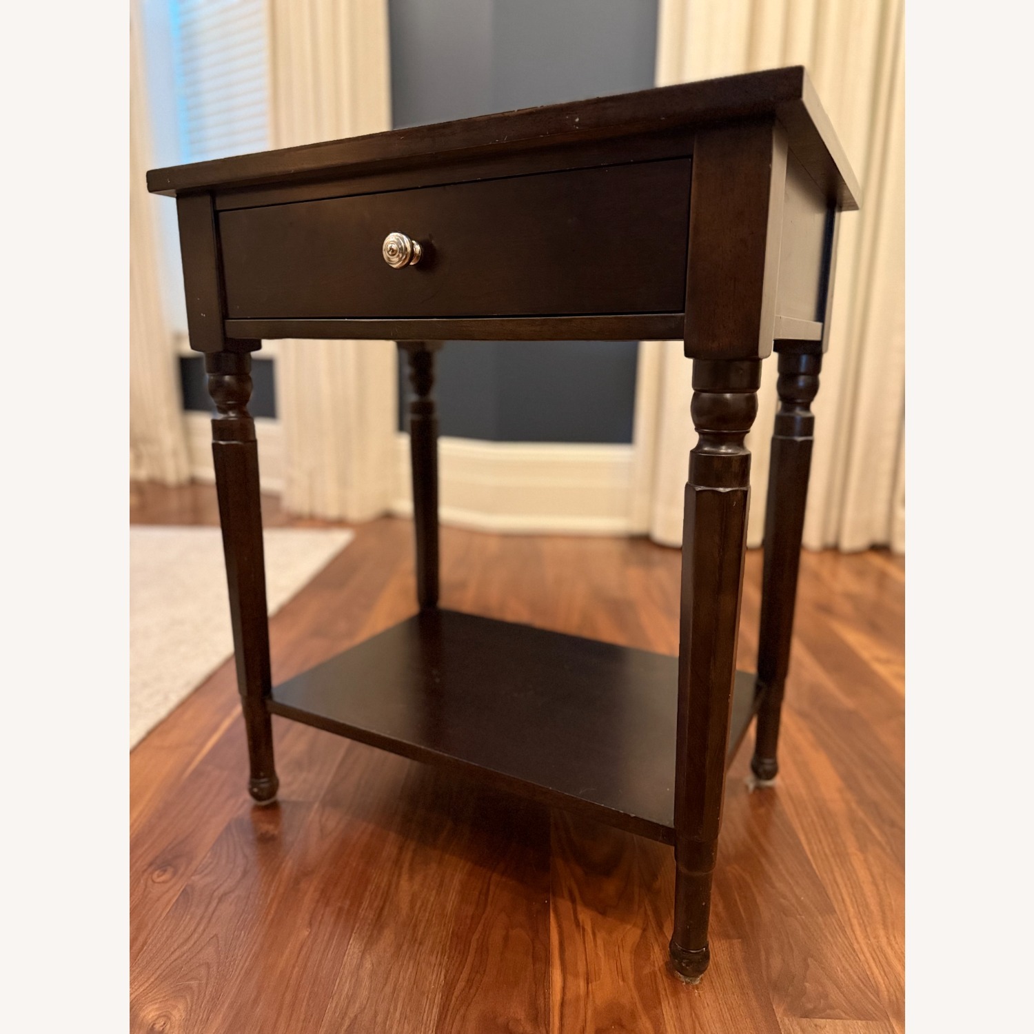 Martha Stewart Dark Brown Wood Nightstands - image-2