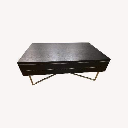 Used Black Wood Coffee Table for sale on AptDeco