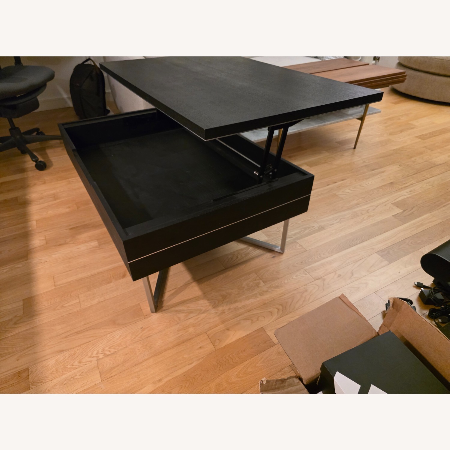 Black Wood Coffee Table - image-2