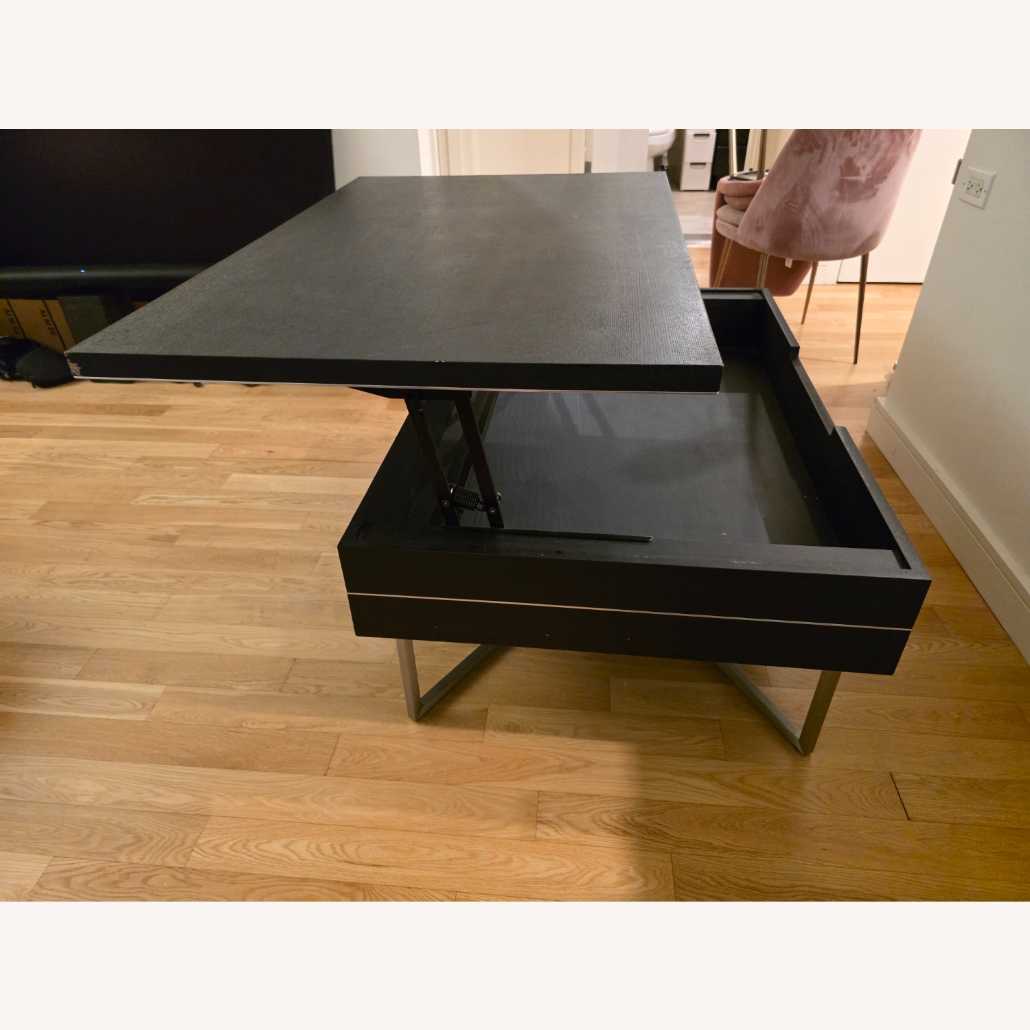 Black Wood Coffee Table - image-3