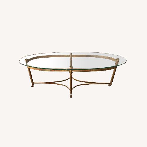 Used Labarge Style Vintage Ram's Hoof Oval Coffee Table for sale on AptDeco