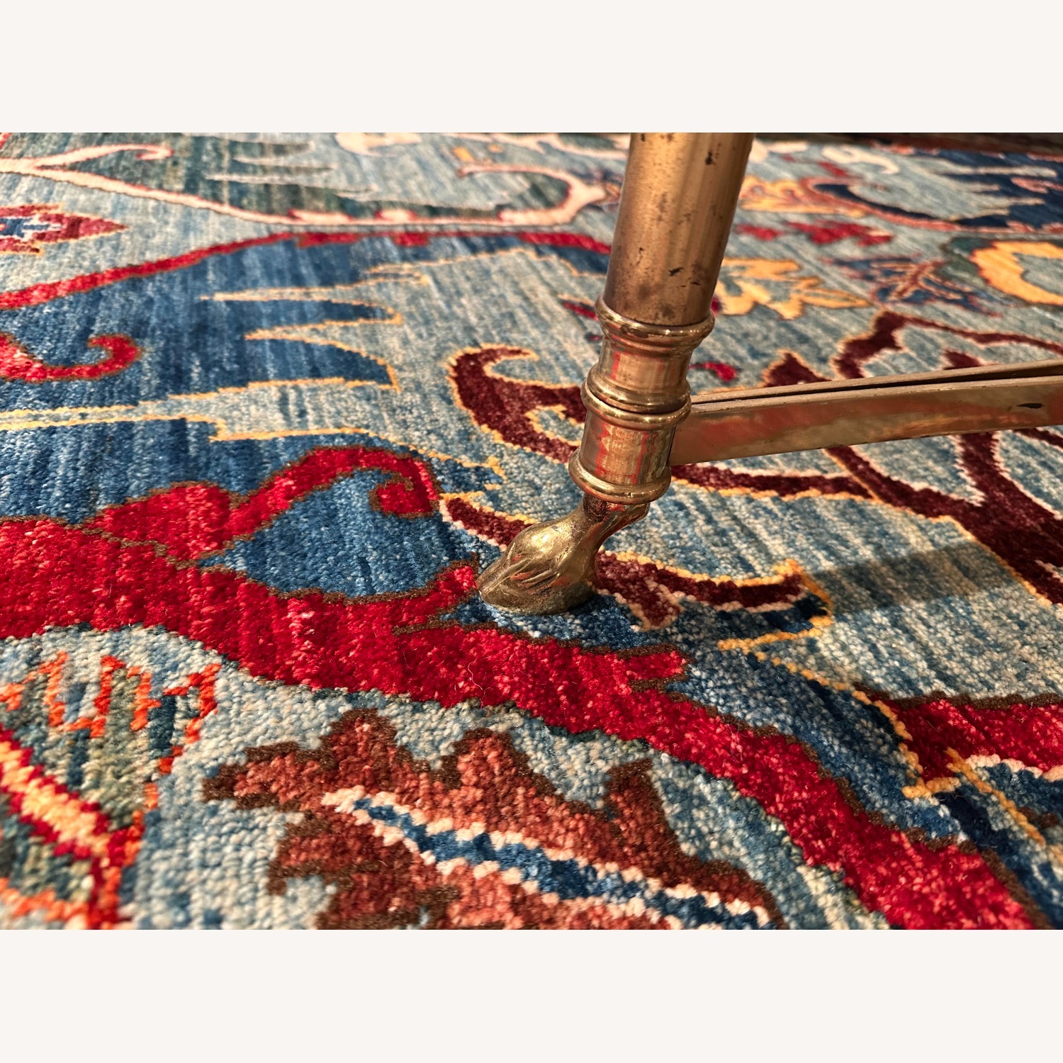 Labarge Style Vintage Ram's Hoof Oval Coffee Table - image-9