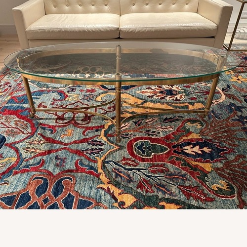 Used Labarge Style Vintage Ram's Hoof Oval Coffee Table for sale on AptDeco