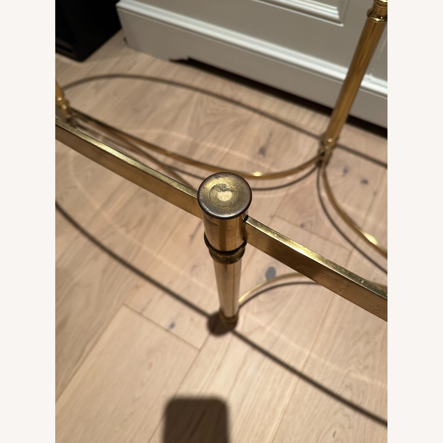 Labarge Style Vintage Ram's Hoof Oval Coffee Table - image-5