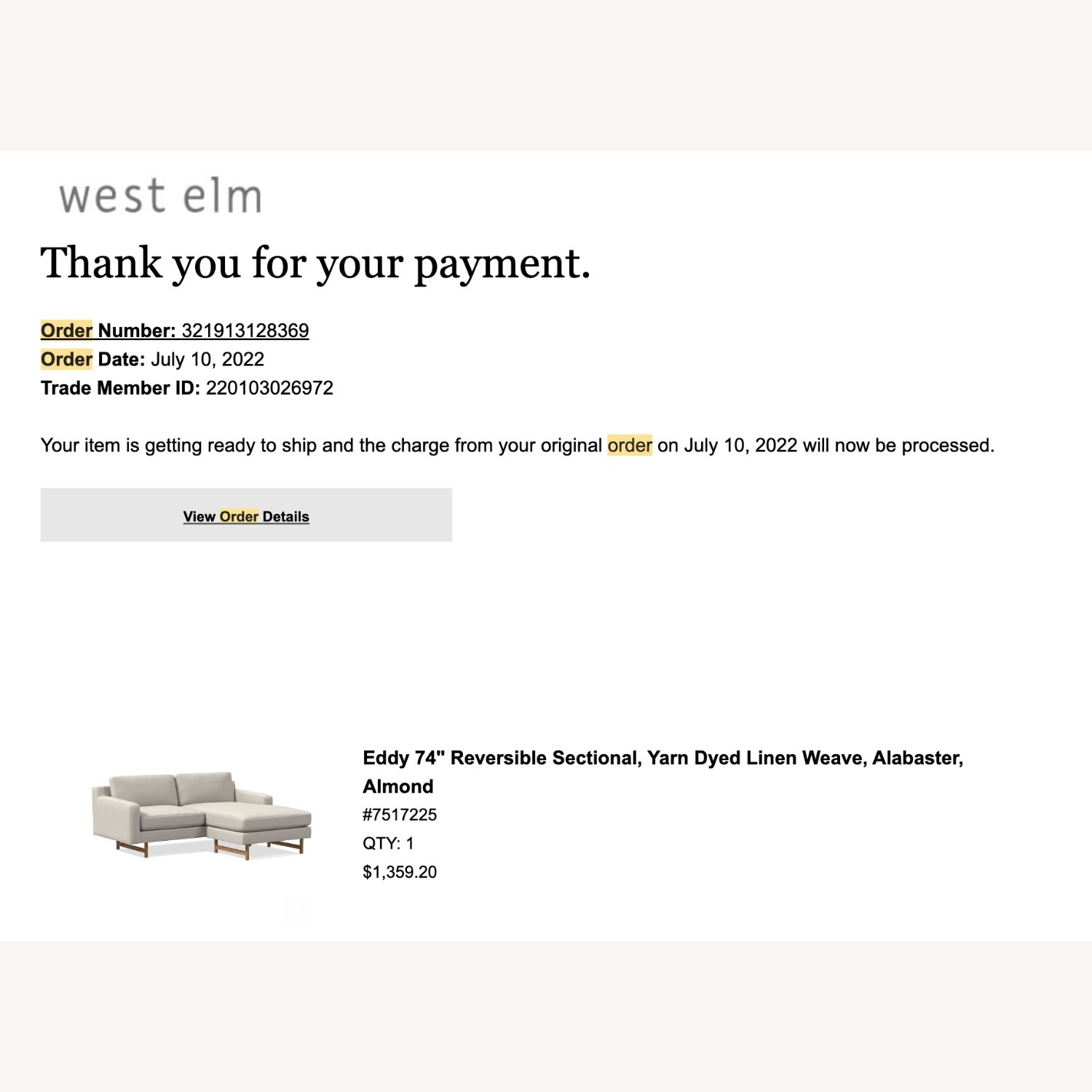 West Elm Eddy 2 Piece Sectional in West Village - image-5