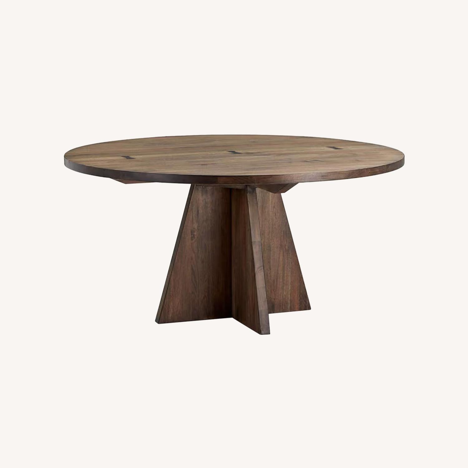 Crate & Barrel Monarch Dark Brown Wood Dining Table - image-0