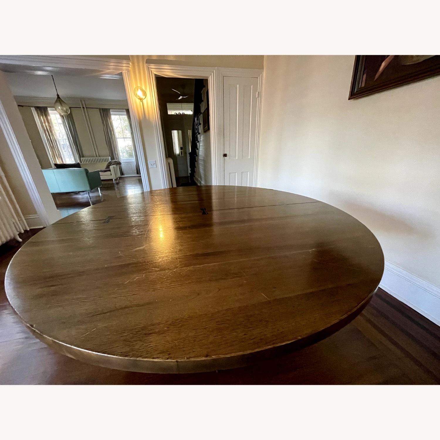 Crate & Barrel Monarch Dark Brown Wood Dining Table - image-3