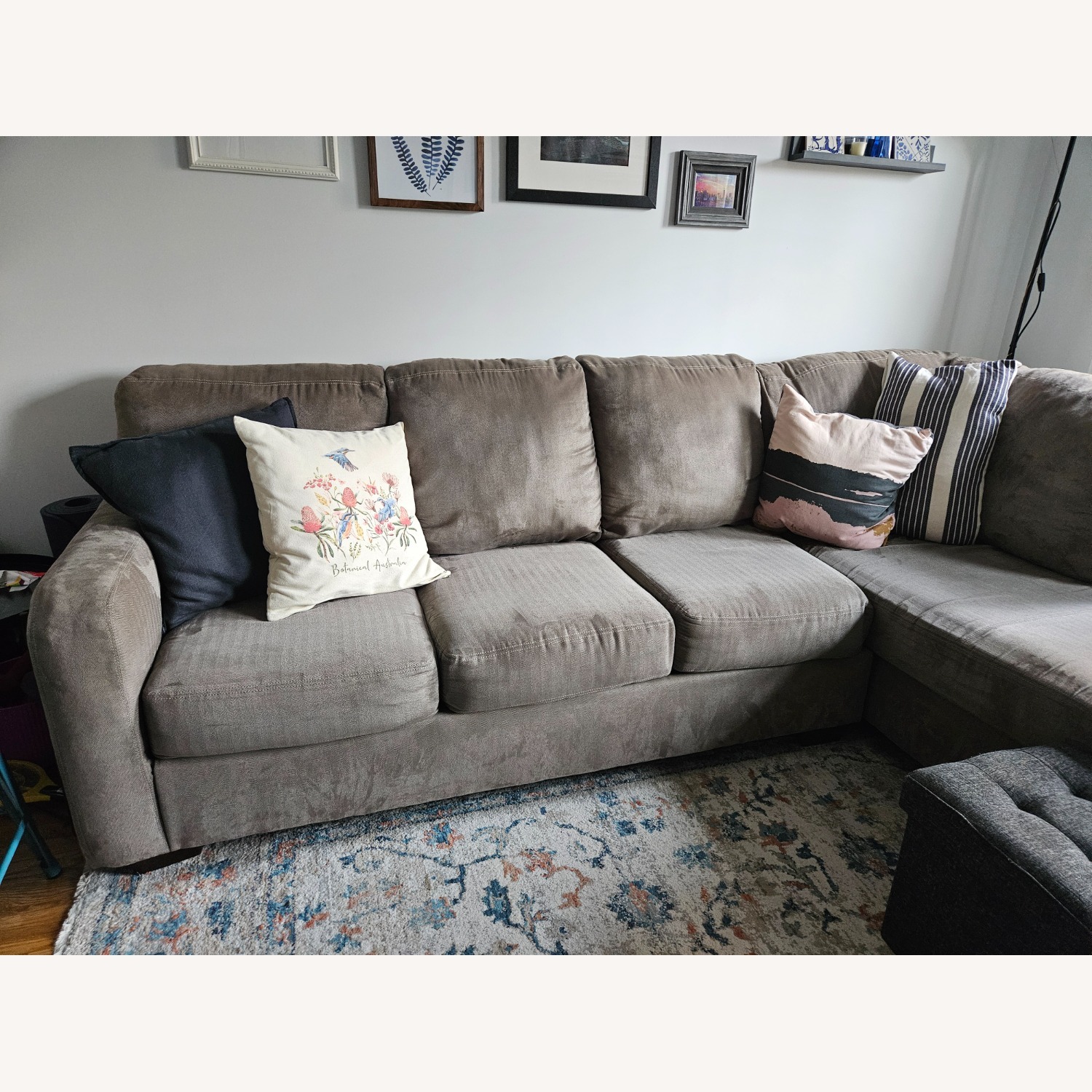 Gray Fabric 2 Piece Sectional - image-5
