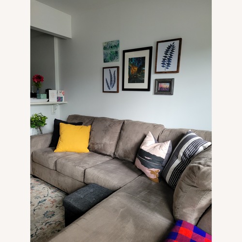 Used Gray Fabric 2 Piece Sectional for sale on AptDeco