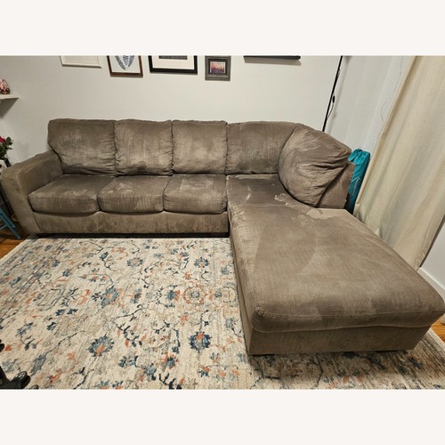 Used Gray Fabric 2 Piece Sectional for sale on AptDeco