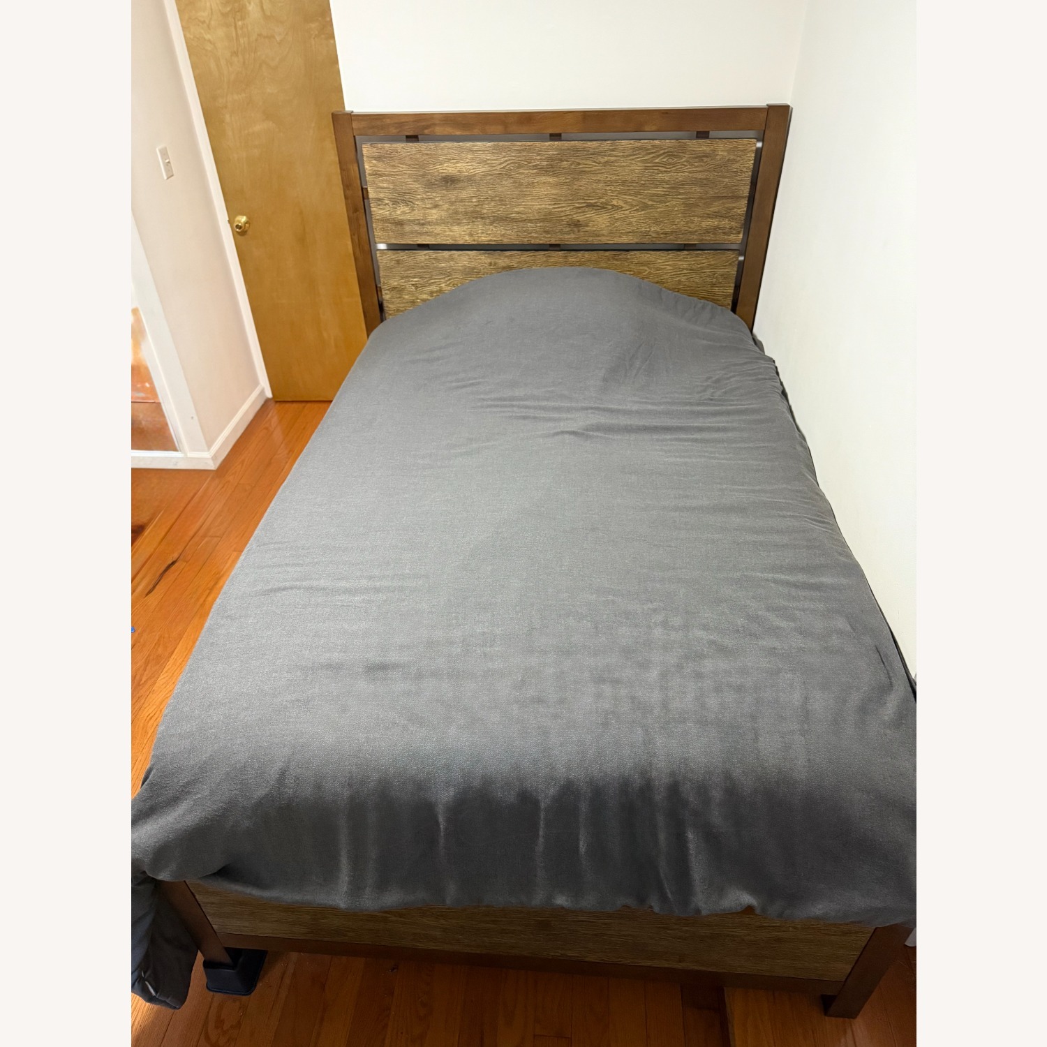 Raymour & Flanigan East Village Two Tone Oak Bed Frame - image-2