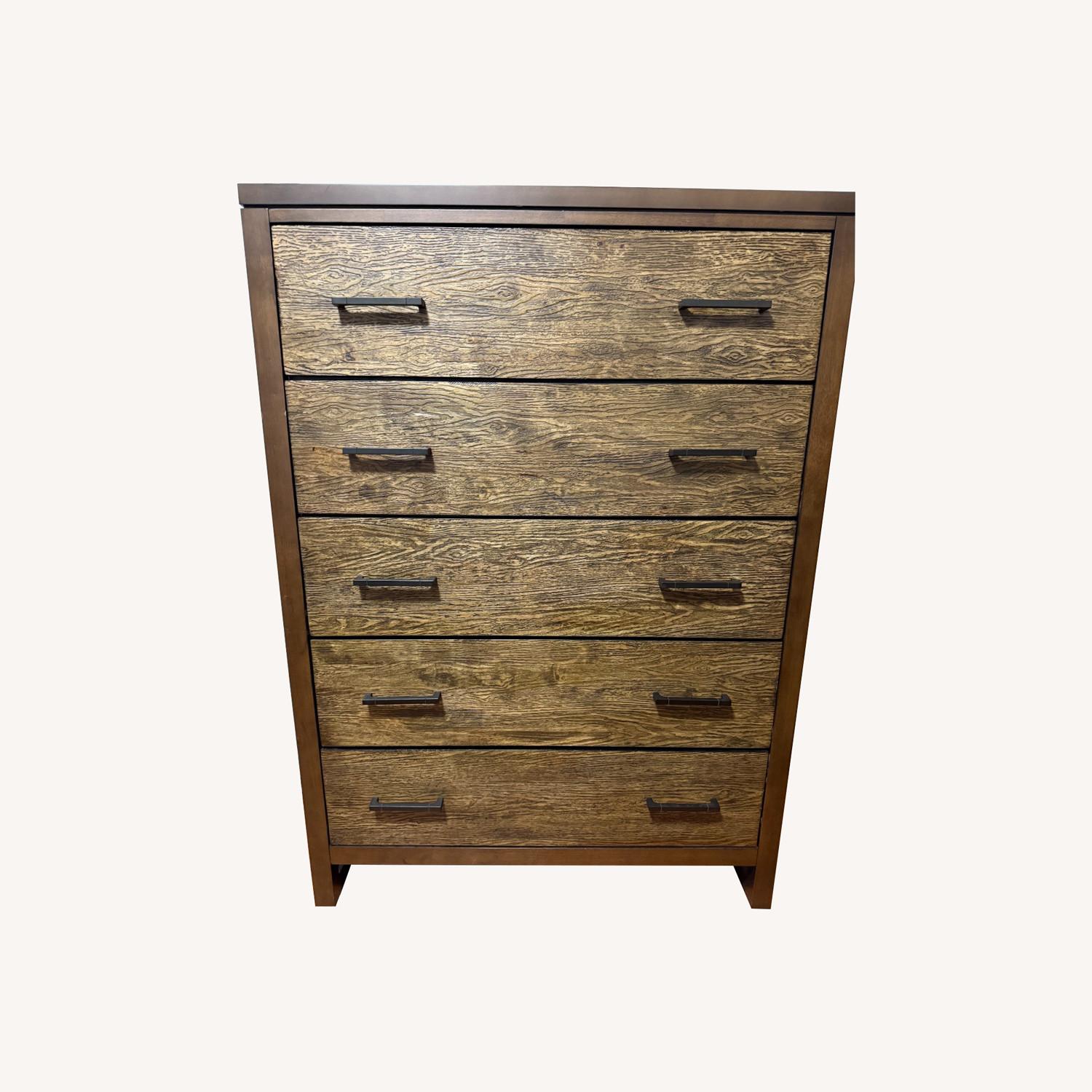 Raymour & Flanigan Dark Brown Wood Dresser - image-0