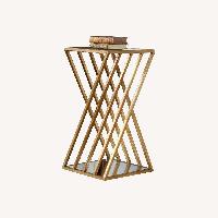 Matthew Williams Gold Glass Side Tables