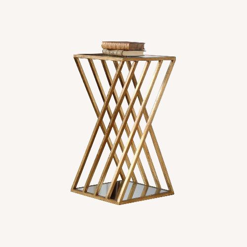 Used Matthew Williams Gold Glass Side Tables for sale on AptDeco