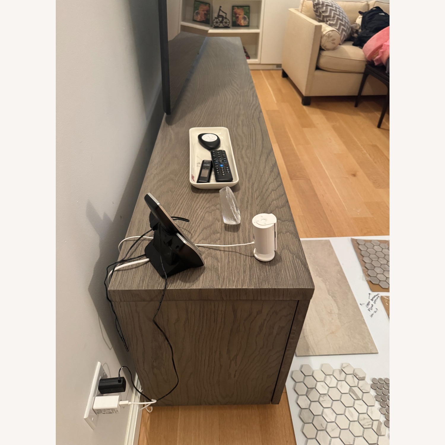 Restoration Hardware Light Gray Media Storage - image-2