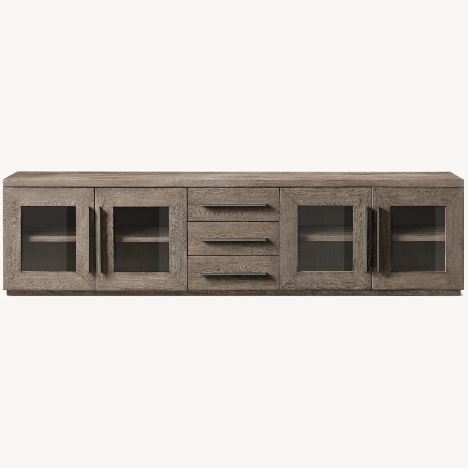 Restoration Hardware Light Gray Media Storage - image-0