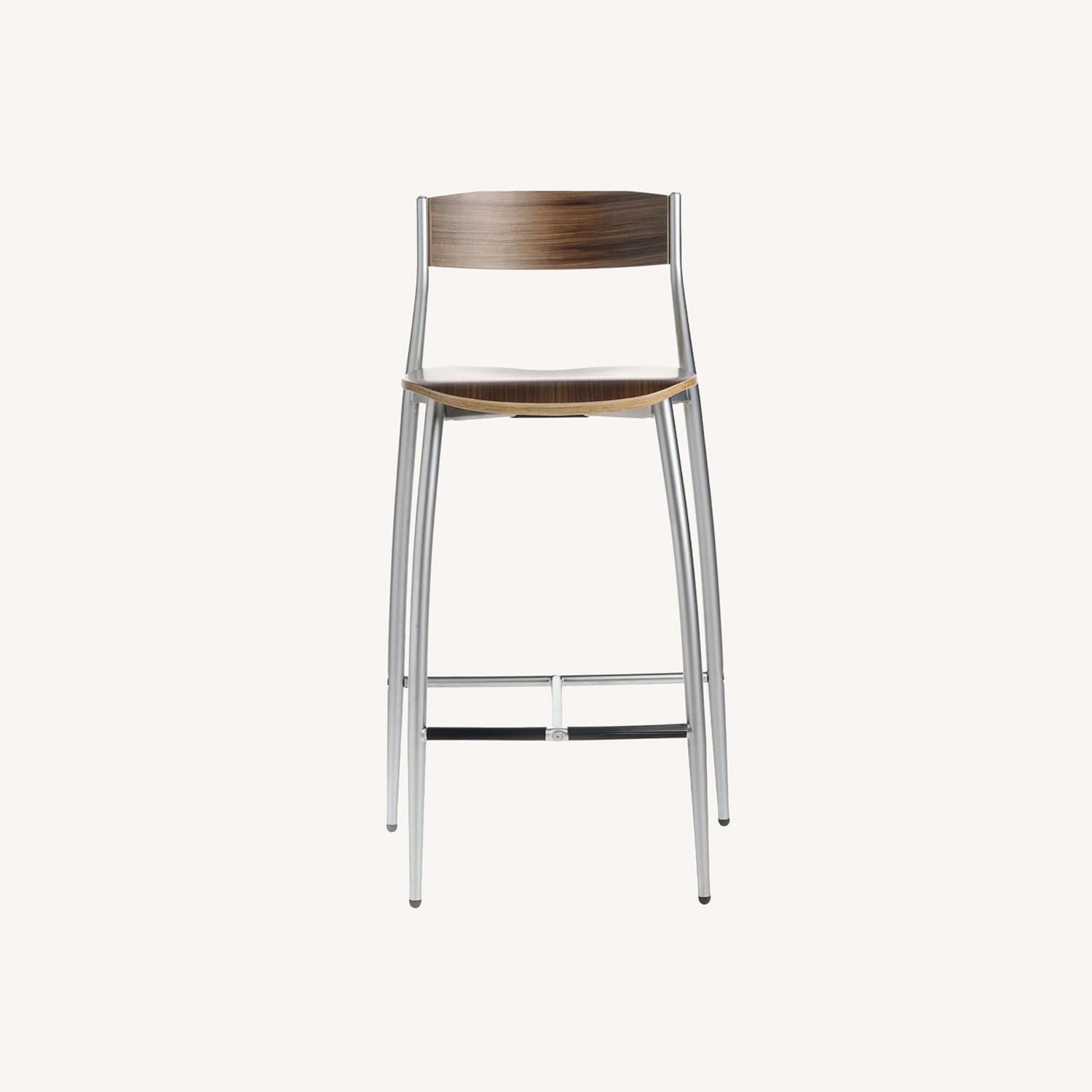 Design Within Reach Baba Brown Wood Bar Kitchen Stool - image-0