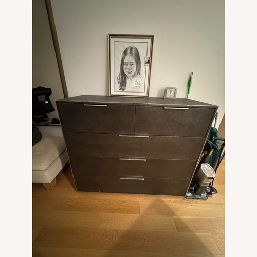Used Restoration Hardware Dark Gray Leather Dresser for sale on AptDeco
