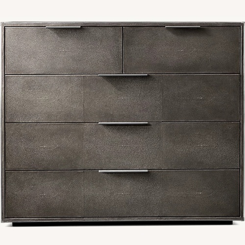 Used Restoration Hardware Dark Gray Leather Dresser for sale on AptDeco