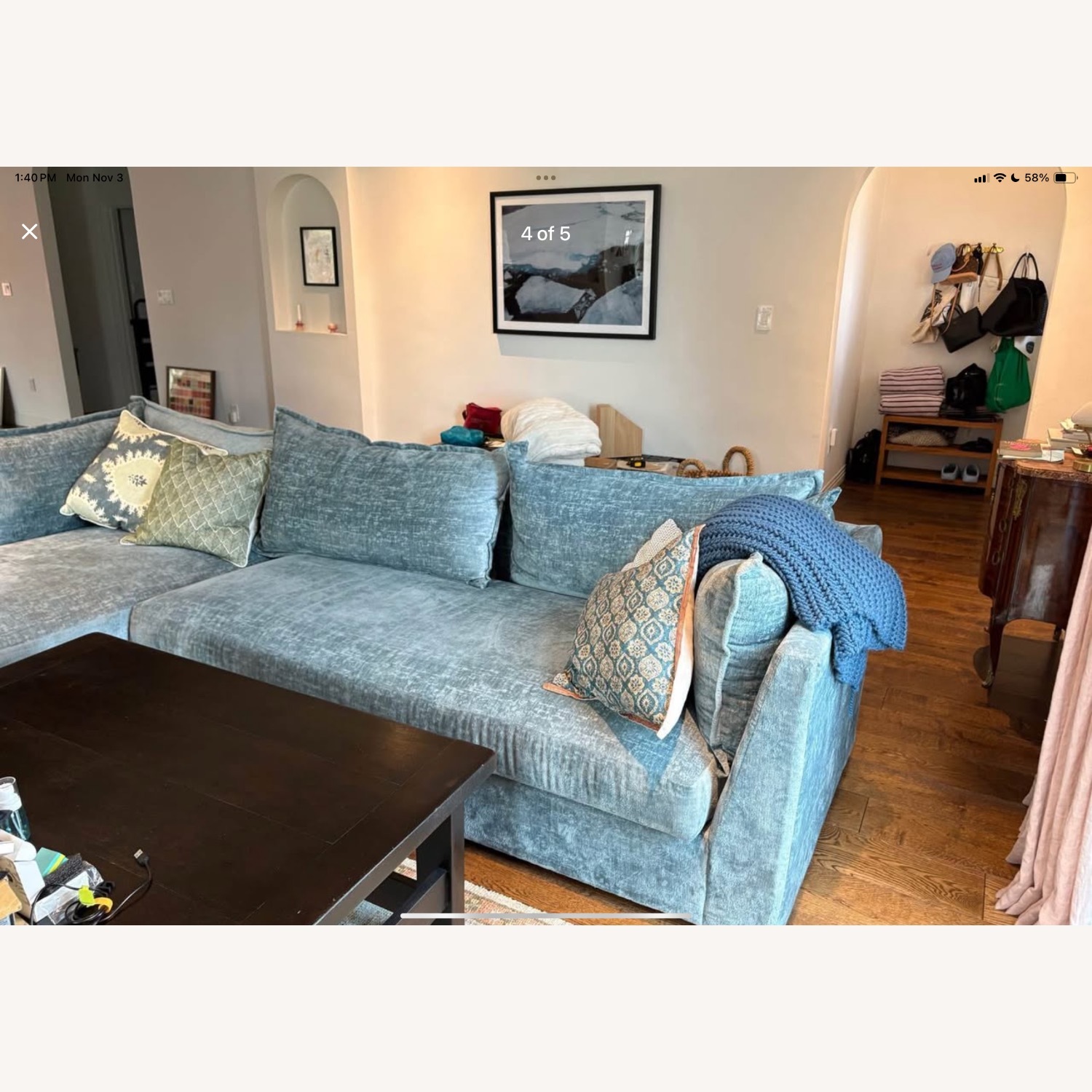 Joybird Wilder Sectional Blue 2 Piece Sectional - image-3