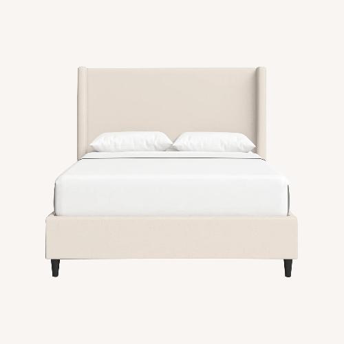 Used Wayfair Beige Queen Upholstered Bed for sale on AptDeco