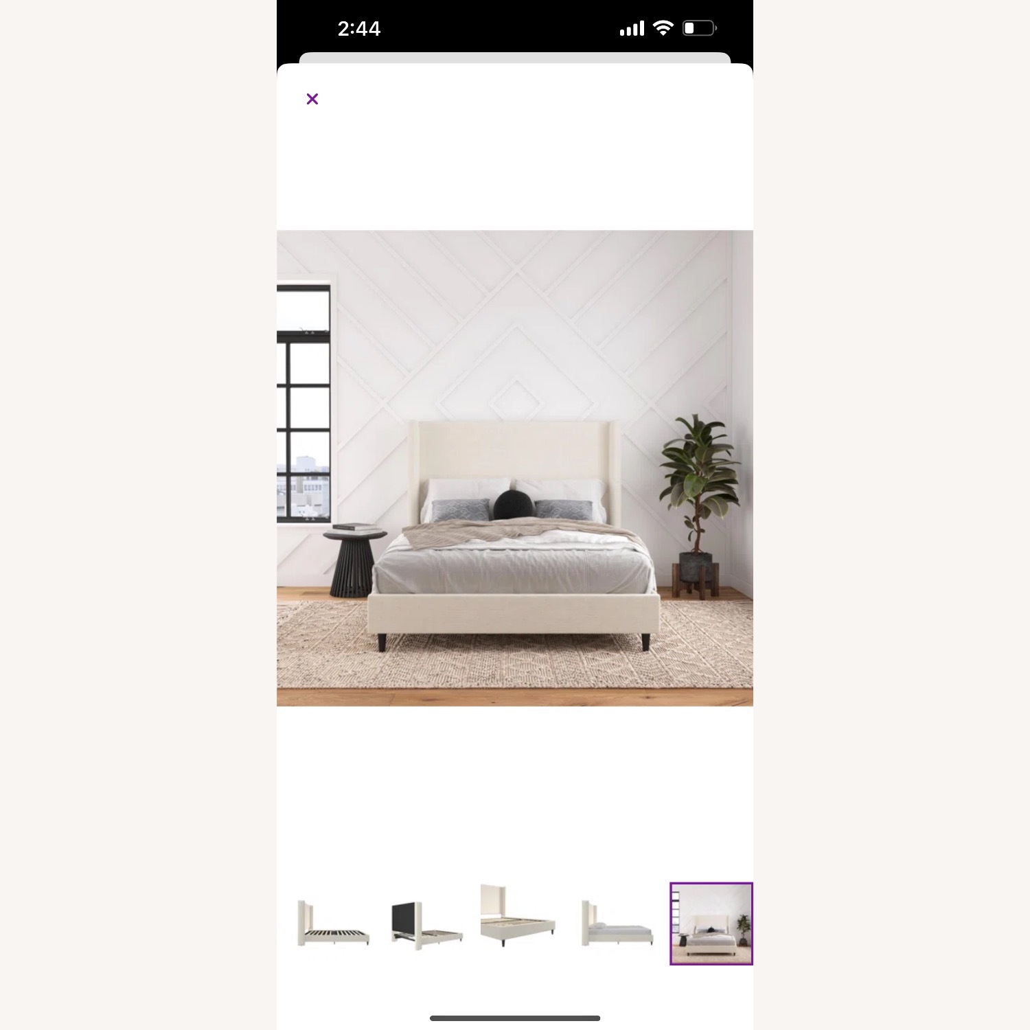 Wayfair Beige Queen Upholstered Bed - image-2